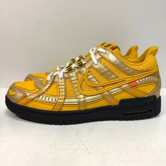 WORN 2x Nike Air Rubber Dunk x Off-White "University Gold" Virgil Abloh 2020 11 - Picture 1 of 12